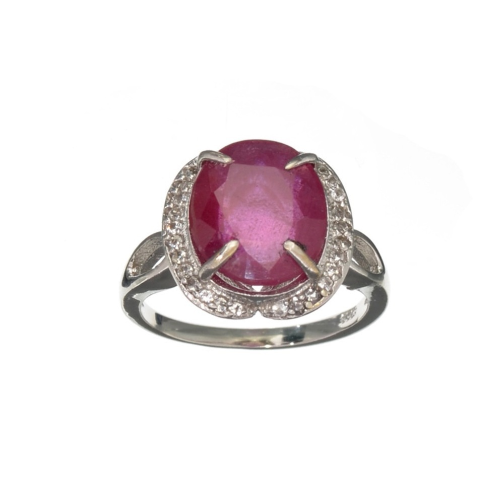 VINTAGE Viper HUGE 4.2 ct Ruby White Topaz Snake Ring Sexy Vamp Witchy 6.5